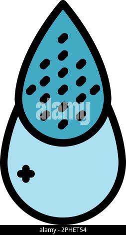 Symbol für natürlichen Wassertropfen. Umriss natürliches Wassertropfensymbol für Webdesign, isoliert auf weißem Hintergrund, flach Stock Vektor