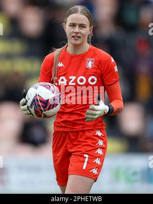 Aktenfoto vom 03.-04-2022 von Aston Villa, Pförtnerin Hannah Hampton. Hannah Hampton, Esme Morgan und Lucy Parker wurden in die englische Truppe zurückgerufen, weil sie im nächsten Monat Freunde gegen Brasilien und Australien hatten. Ausgabedatum: Dienstag, 28. März 2023. Stockfoto