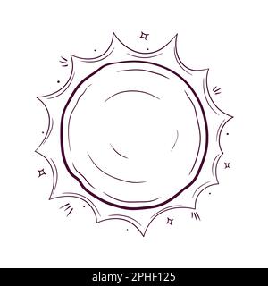 Handgezeichnete Sonnenvektordarstellung Stock Vektor