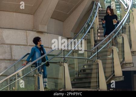 Hongkong, China, 01/17/2018 Sreet-Szene aus Hongkong Stockfoto