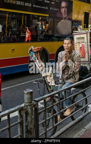 Hongkong, China, 01/17/2018 Sreet-Szene aus Hongkong Stockfoto