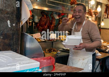 Hongkong, China, 01/17/2018 Sreet-Szene aus Hongkong Stockfoto