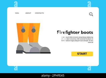 Symbol für Feuerwehrstiefel Stock Vektor