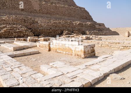 Die Stufenpyramide der Nekropole Sakkara in Gizeh, Ägypten Stockfoto