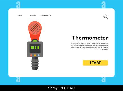 Symbol für Infrarotthermometer Stock Vektor