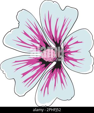 Elegante Hibiskusblütenvektordarstellung. Stock Vektor