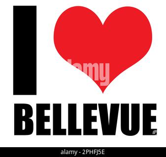 Ich liebe Stadtdesign auf Weiß Stockfoto