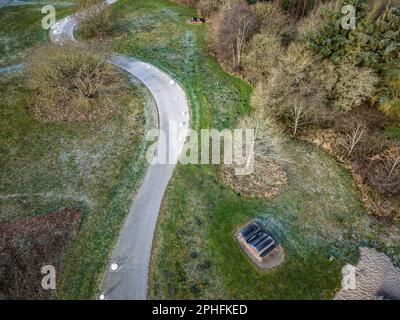 Pfad zum Strand im waddenmeer bei Esbjerg, Dänemark Stockfoto