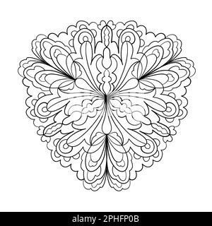 Kreismuster. Elegantes Ziermandala für Henna, Tätowierung, dekorative Aufkleber, Farbseiten. Stock Vektor
