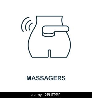 Symbol für Massagegeräte. Einfaches einfarbiges Massagegerät-Symbol für Vorlagen, Webdesign und Infografiken Stock Vektor