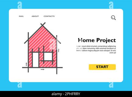 Symbol „Home Project Vector“ Stock Vektor