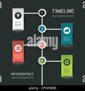 Minimalistisches Design Infografiken Stock Vektor