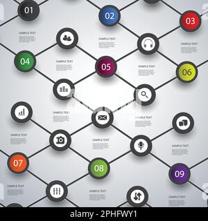 Minimalistisches Design Infografiken Stock Vektor