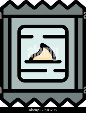 Symbol für Wasabi-Pack. Umriss Wasabi Pack Vektorsymbol für Webdesign isoliert auf weißem Hintergrund flach Stock Vektor