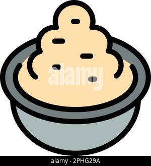 Wasabi-Geschmack-Symbol. Umriss-Aroma-Wasabi-Vektorsymbol für Webdesign isoliert auf weißem Hintergrund, flach Stock Vektor