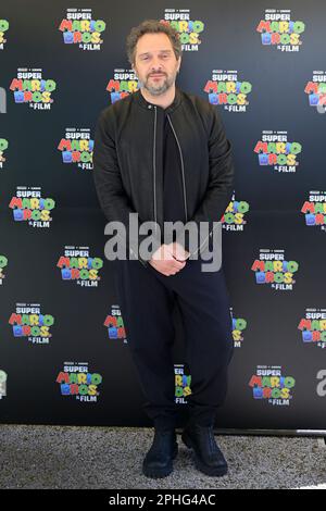 Rom, Italien. 28. März 2023. Claudio Santamaria besucht den Fototermin des Films „Super Mario Bros Ich Filme im Hotel De Russie. Kredit: SOPA Images Limited/Alamy Live News Stockfoto