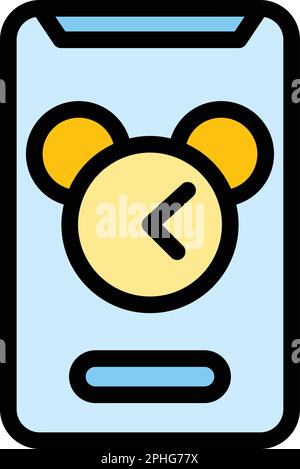 Smartphone Jet lag-Symbol. Umriss Smartphone Jet lag Vektorsymbol für Webdesign isoliert auf weißem Hintergrund flach Stock Vektor