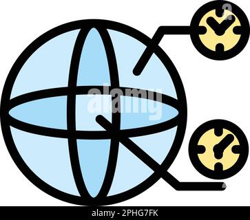 Symbol „Air Jet lag“. Umriss Air Jet lag Vektorsymbol für Webdesign isoliert auf weißem Hintergrund flach Stock Vektor