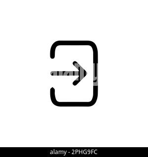 Anmeldesymbol im trendigen flachen Stil isoliert auf weißem Hintergrund. Annäherungssymbol für Websitedesign, Logo, App, Benutzeroberfläche. Vektordarstellung, EPS10. Stock Vektor