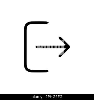Anmeldesymbol im trendigen flachen Stil isoliert auf weißem Hintergrund. Annäherungssymbol für Websitedesign, Logo, App, Benutzeroberfläche. Vektordarstellung, EPS10. Stock Vektor
