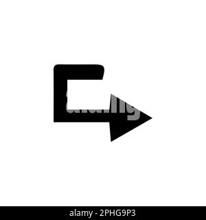 Anmeldesymbol im trendigen flachen Stil isoliert auf weißem Hintergrund. Annäherungssymbol für Websitedesign, Logo, App, Benutzeroberfläche. Vektordarstellung, EPS10. Stock Vektor