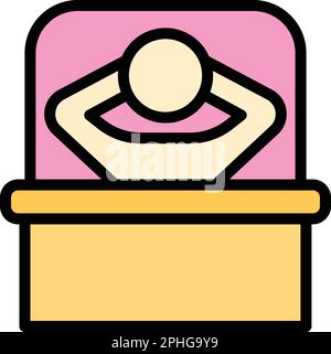 Antidepressivum Schlafsymbol. Umriss des Antidepressivum-Schlafvektorsymbols für Webdesign isoliert auf weißem Hintergrund flach Stock Vektor