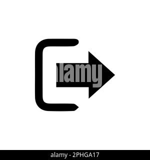 Anmeldesymbol im trendigen flachen Stil isoliert auf weißem Hintergrund. Annäherungssymbol für Websitedesign, Logo, App, Benutzeroberfläche. Vektordarstellung, EPS10. Stock Vektor