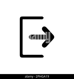 Anmeldesymbol im trendigen flachen Stil isoliert auf weißem Hintergrund. Annäherungssymbol für Websitedesign, Logo, App, Benutzeroberfläche. Vektordarstellung, EPS10. Stock Vektor