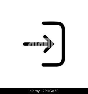 Anmeldesymbol im trendigen flachen Stil isoliert auf weißem Hintergrund. Annäherungssymbol für Websitedesign, Logo, App, Benutzeroberfläche. Vektordarstellung, EPS10. Stock Vektor