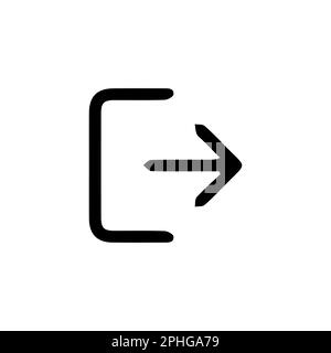 Anmeldesymbol im trendigen flachen Stil isoliert auf weißem Hintergrund. Annäherungssymbol für Websitedesign, Logo, App, Benutzeroberfläche. Vektordarstellung, EPS10. Stock Vektor