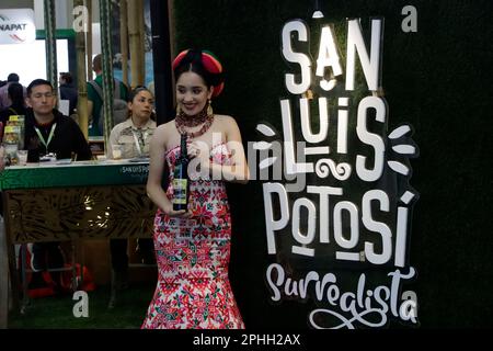 Mexiko-Stadt, Mexiko. 28. März 2023. 27. März 2023, Mexiko-Stadt, Mexiko: Die Tribünen der mexikanischen Staaten, Reiseveranstalter, Kulturveranstalter und Investoren im Mexico Tourism Tianguis 47. im Banamex Center in Mexiko-Stadt. Am 27. März 2023 in Mexico City, Mexiko (Foto: Luis Barron/Eyepix Group). (Foto: Eyepix/NurPhoto) Kredit: NurPhoto SRL/Alamy Live News Stockfoto