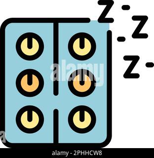 Symbol für Schlafmedizin. Umriss Schlafmedizin Vektorsymbol für Webdesign isoliert auf weißem Hintergrund flach Stock Vektor