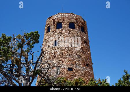 Der Wüstenaussichtsturm im Grand Canyon-Nationalpark, Arizona, USA Stockfoto