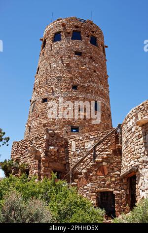 Der Wüstenaussichtsturm im Grand Canyon-Nationalpark, Arizona, USA Stockfoto