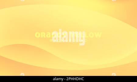 Abstrakter orangyfarbener gelber Hintergrund mit abgerundeten, durchsichtigen Formen. Glätten von Vektorgrafiken. CMYK-Farben Stock Vektor