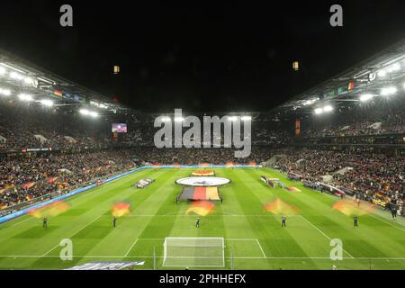 Köln, Deutschland. 28. März 2023. firo: 03/28/2023, Fußball, DFB-Nationalmannschaft, Country Game Men, Men, Friendly Game GER, Deutschland - Belgien, BEL Depositors, Fans, of, Deutschland, Fans, in, RheinEnergieSportpark, Stadion, in, Köln Credit: dpa/Alamy Live News Stockfoto