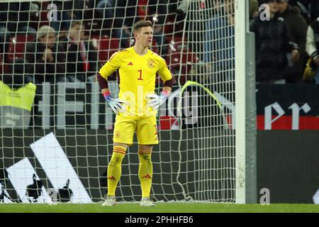 KÖLN-Deutschland Torwart Marc-Andre ter Stegen während des Freundschaftsspiels zwischen Deutschland und Belgien im Rheinenergie-Stadion am 28. März 2023 in Köln. AP | Niederländische Höhe | BART STOUTJESDYK Stockfoto