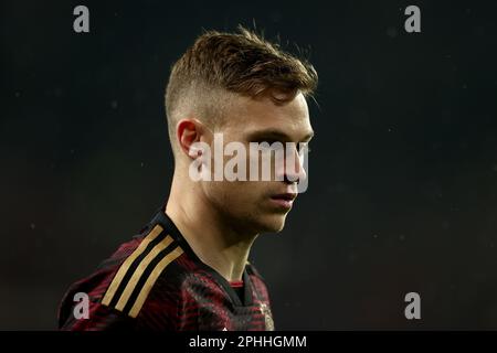 Köln, Deutschland. 28. März 2023. Fußball: Internationale Spiele, Deutschland - Belgien, RheinEnergieStadion. Der deutsche Joshua Kimmich. Kredit: Rolf Vennenbernd/dpa/Alamy Live News Stockfoto