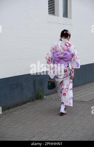 Hyper Japan Festival 2019, im Olympia in London. Es ist die größte Ausstellung zur Feier der japanischen Kultur in Großbritannien. Stockfoto