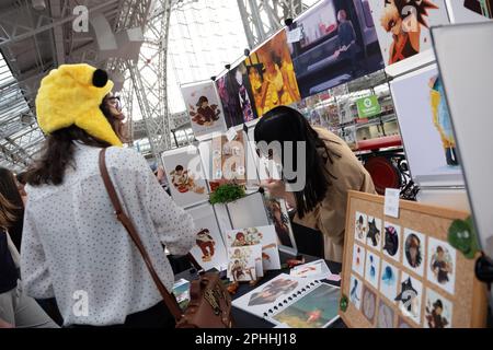 Hyper Japan Festival 2019, im Olympia in London. Es ist die größte Ausstellung zur Feier der japanischen Kultur in Großbritannien. Stockfoto