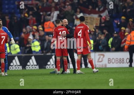 Cardiff, Großbritannien. 28. März 2023. Während des Qualifikationsspiels der UEFA-Europameisterschaft im Cardiff City Stadium, Cardiff. Der Bildausdruck sollte lauten: Darren Staples/Sportimage Credit: Sportimage/Alamy Live News Stockfoto