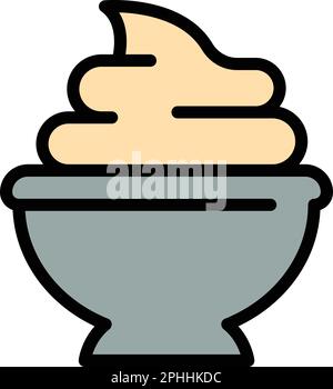 Wasabi-Paste-Symbol. Umriss Wasabi-Paste-Vektorsymbol für Webdesign isoliert auf weißem Hintergrund, flach Stock Vektor