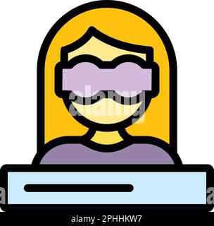 Jet lag-Symbol einer Frau. Outline Woman Jet lag Vektorsymbol für Webdesign isoliert auf weißem Hintergrund flach Stock Vektor