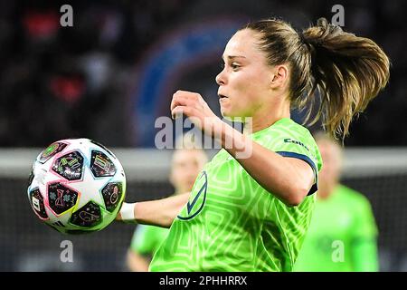 Paris, Frankreich. 22. März 2023. Ewa PAJOR von Wolfsburg während der UEFA Women's Champions League, Viertelfinale, 1.-Bein-Fußballspiel zwischen Paris Saint-Germain und VfL Wolfsburg am 22. März 2023 im Parc des Princes Stadion in Paris, Frankreich - Photo Matthieu Mirville/DPPI Credit: DPPI Media/Alamy Live News Stockfoto