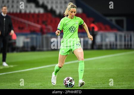 Paris, Frankreich. 22. März 2023. Kathrin HENDRICH von Wolfsburg während der UEFA Women's Champions League, Viertelfinale, 1.-Bein-Fußballspiel zwischen Paris Saint-Germain und VfL Wolfsburg am 22. März 2023 im Parc des Princes Stadion in Paris, Frankreich - Photo Matthieu Mirville/DPPI Credit: DPPI Media/Alamy Live News Stockfoto