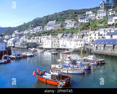 Hafen von Polperro, Polperro, Cornwall, England, Vereinigtes Königreich Stockfoto