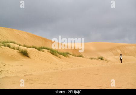 Sanddünen von Marina di Arbus, Costa Verde, Sardinien, Italien, Europa Dune di Sabbia A is Arenas, Torre dei Corsari. Oristano, Sardegna. Stockfoto