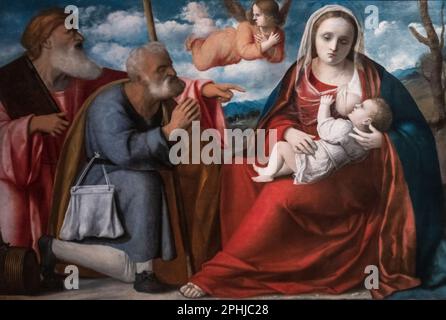 Vittore Belliniano: „Rest on the Flight into Egypt“ (ca. 1520 km) Stockfoto