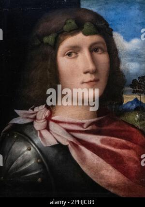 Palma Vecchio: „Portrait of a Young man“ (ca. 1510) Stockfoto