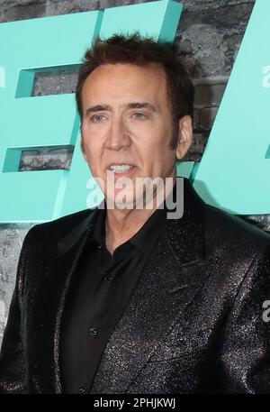 New York, New York, USA. 28. März 2023. Nicolas Cage bei der NY Premiere von Renfield bei MoMA in New York City am 28. März 2023. Kredit: Rw/Media Punch/Alamy Live News Stockfoto